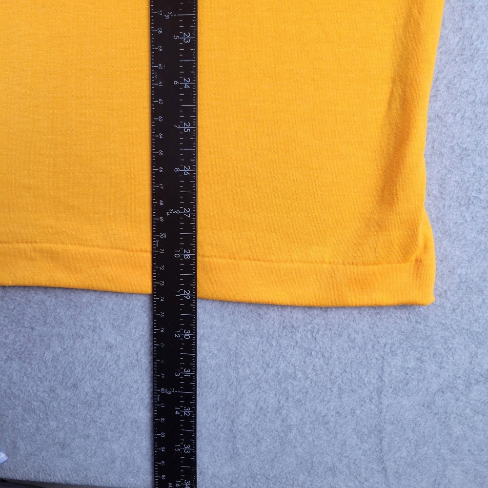 Screen Stars T-Shirt Mens Large Gold Yellow Vintage 80s Single Stitch Blank USA - Picture 5 of 10